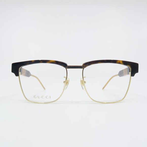 Gucci GG0605O 002 52mm Havana/Havana/Gold, New Unisex Square Eyeglasses Frames. - Picture 2 of 9